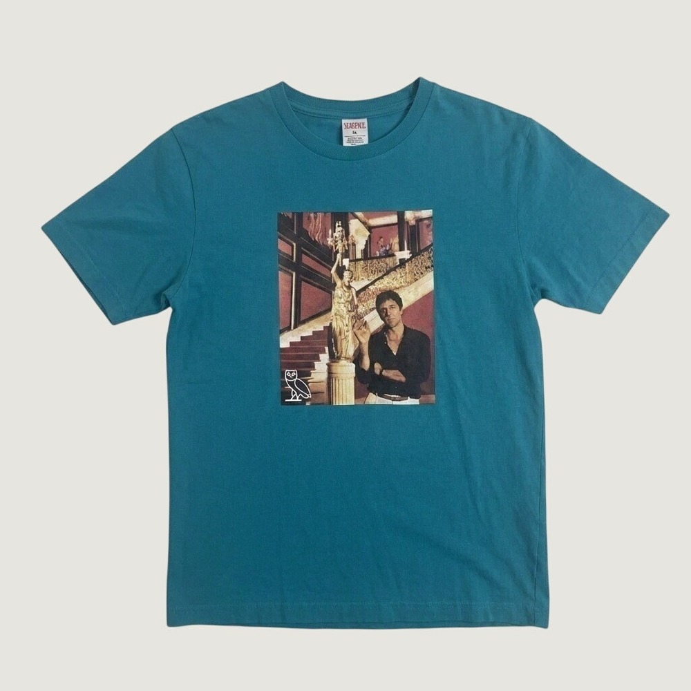 OVO x Scarface Tony Montana 2022‎ T-shirt Miami Blue XS